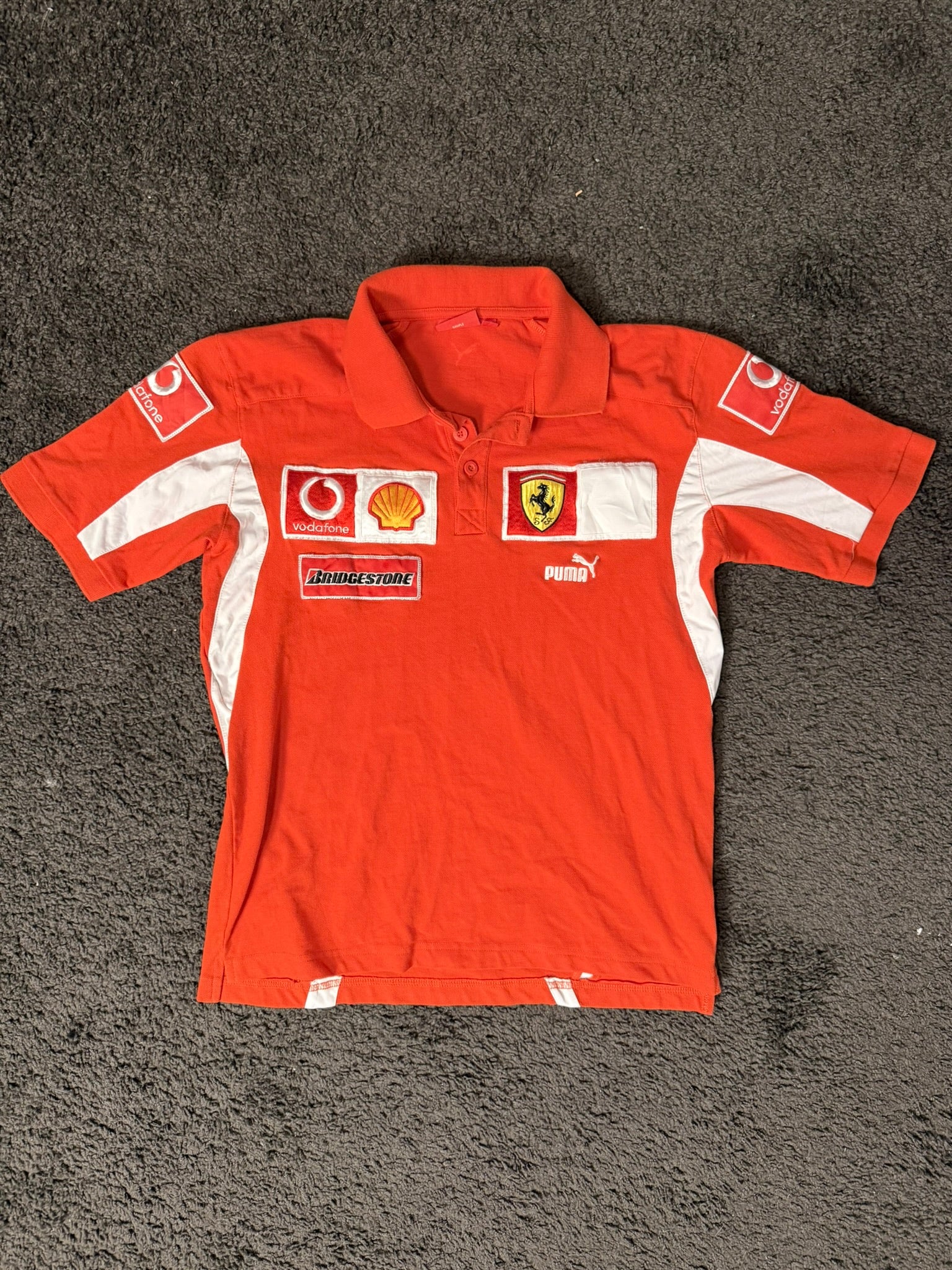 Puma Men's Red and Orange Polo-shirts
