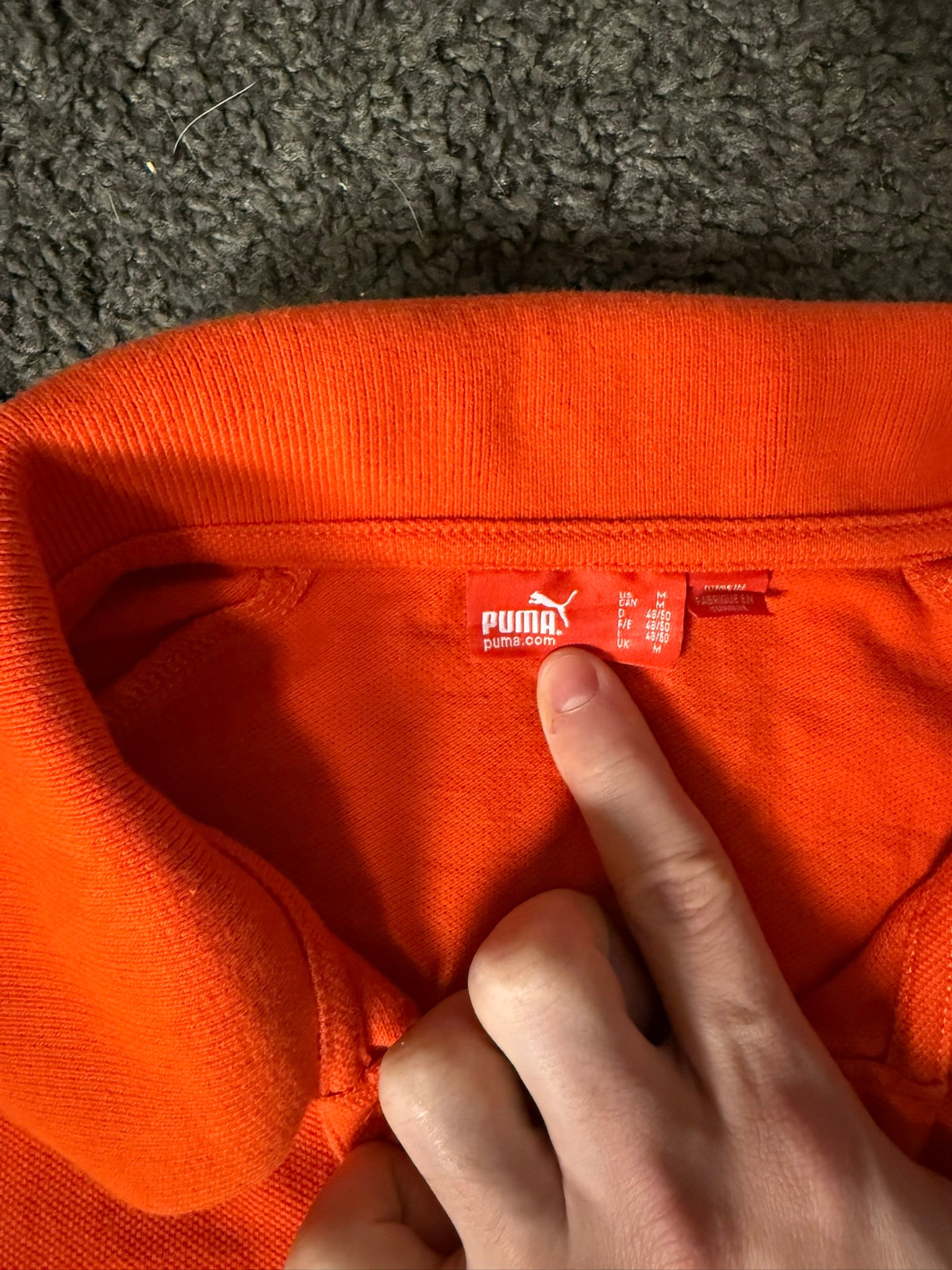 Puma Men's Red and Orange Polo-shirts