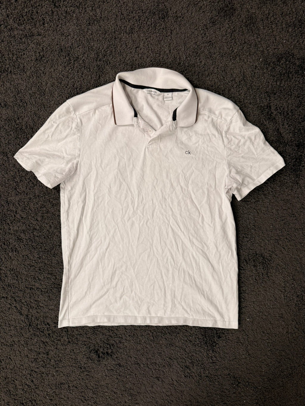 Calvin Klein Polo Shirt Weiss mit Backlogo