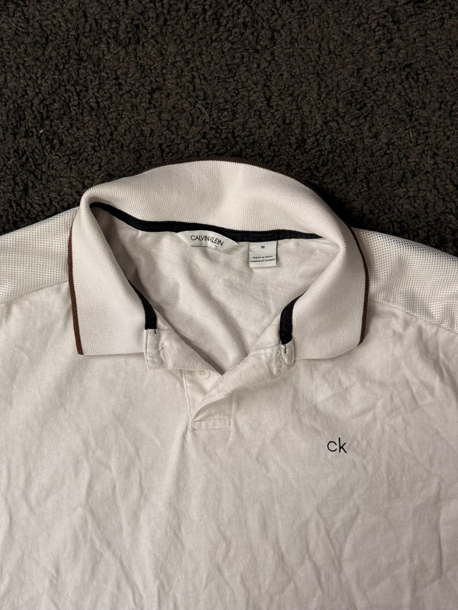 Calvin Klein Polo Shirt Weiss mit Backlogo
