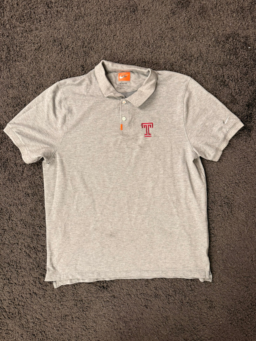 Nike Polo Shirt Grau mit T-Logo