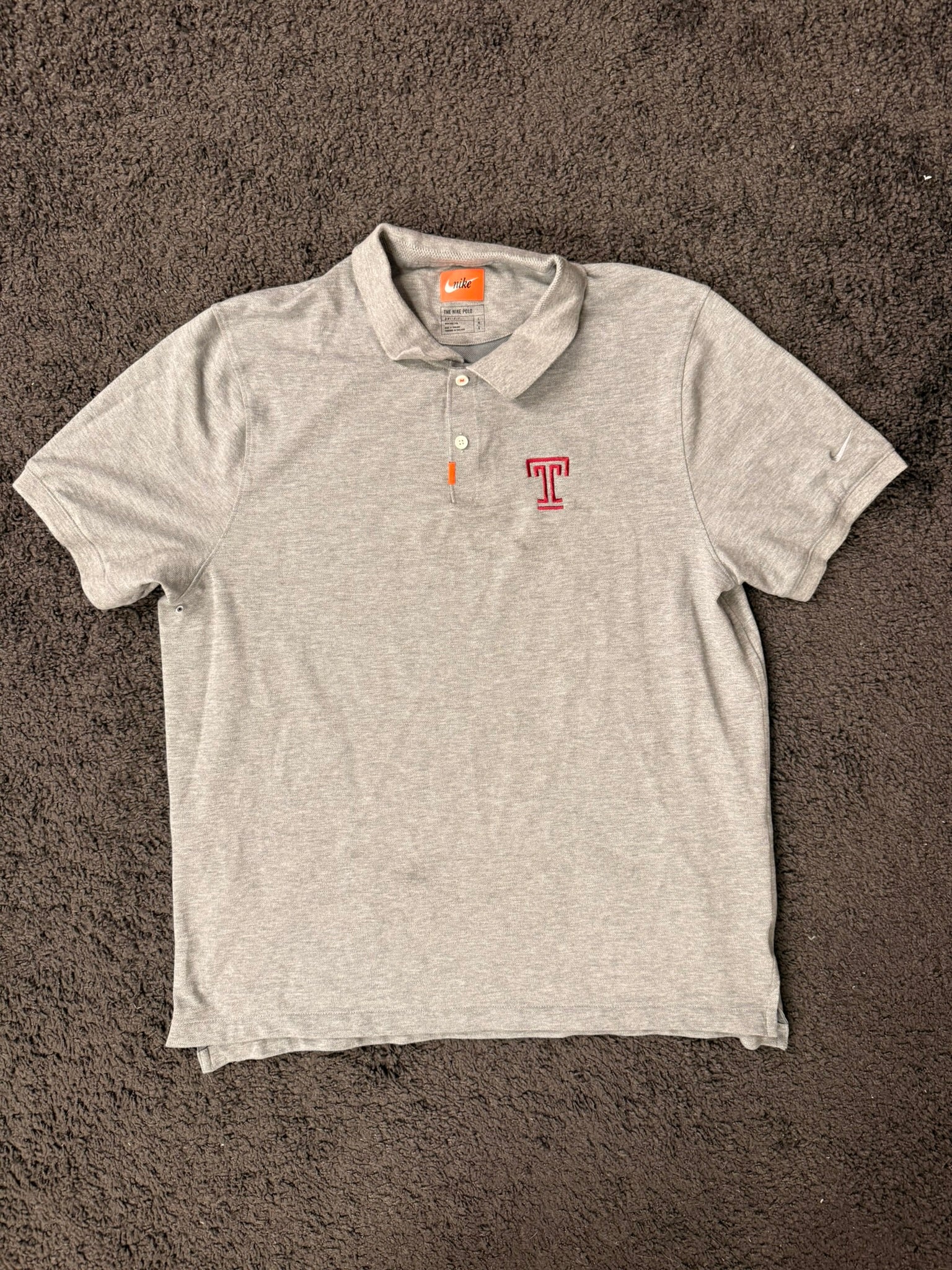 Nike Polo Shirt Grau mit T-Logo