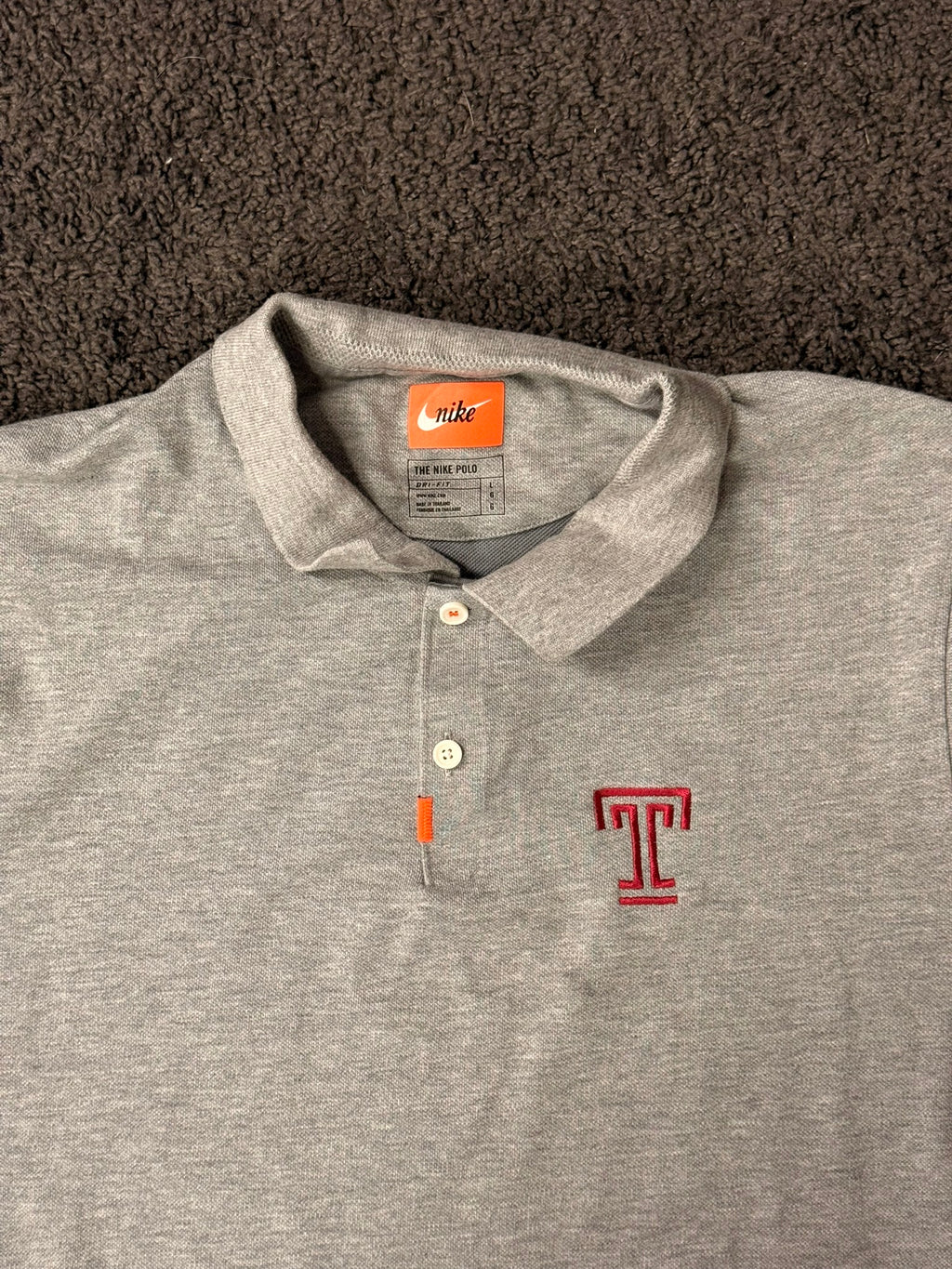 Nike Polo Shirt Grau mit T-Logo