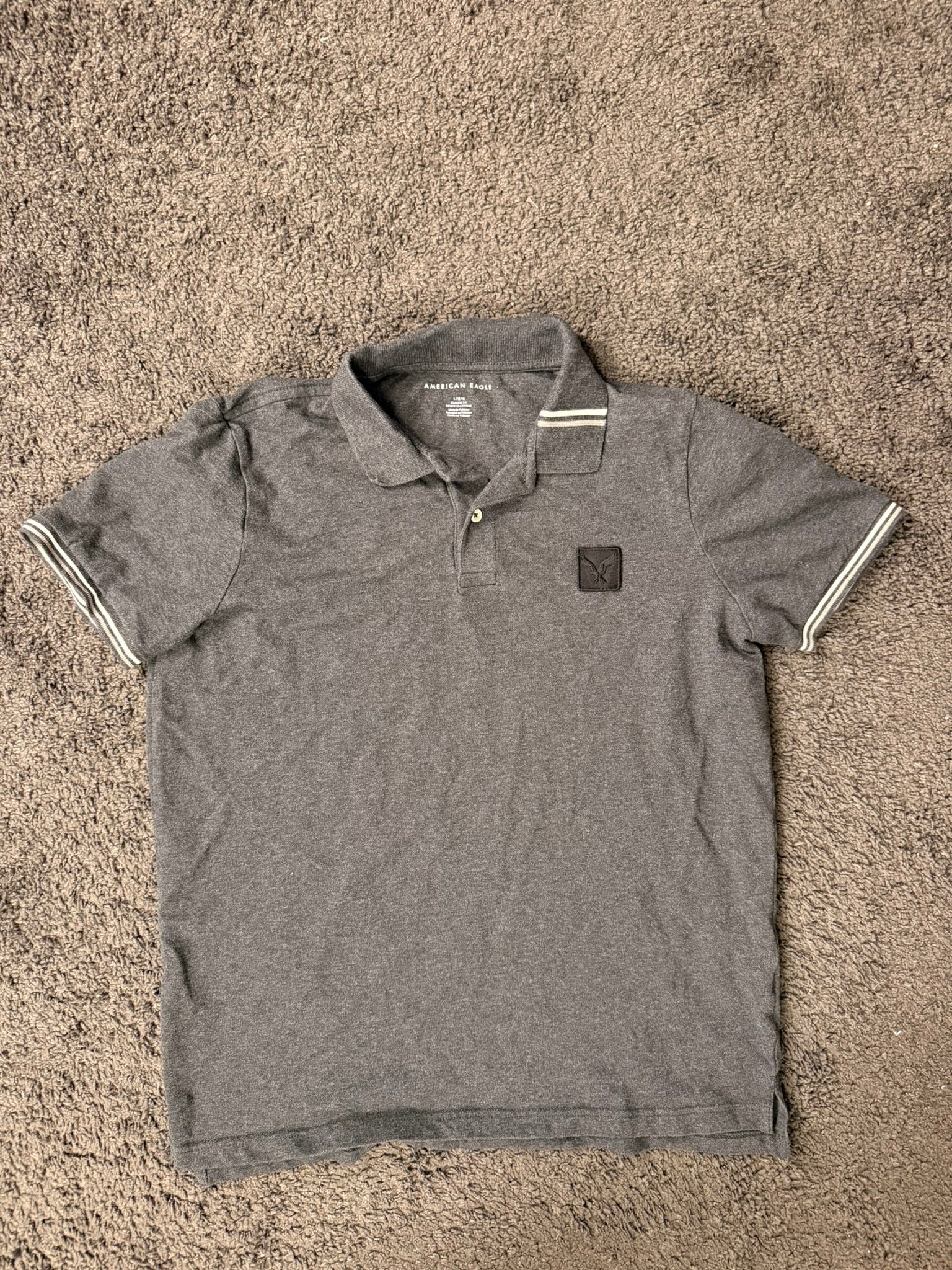 American Eagle Polo Shirt Grau