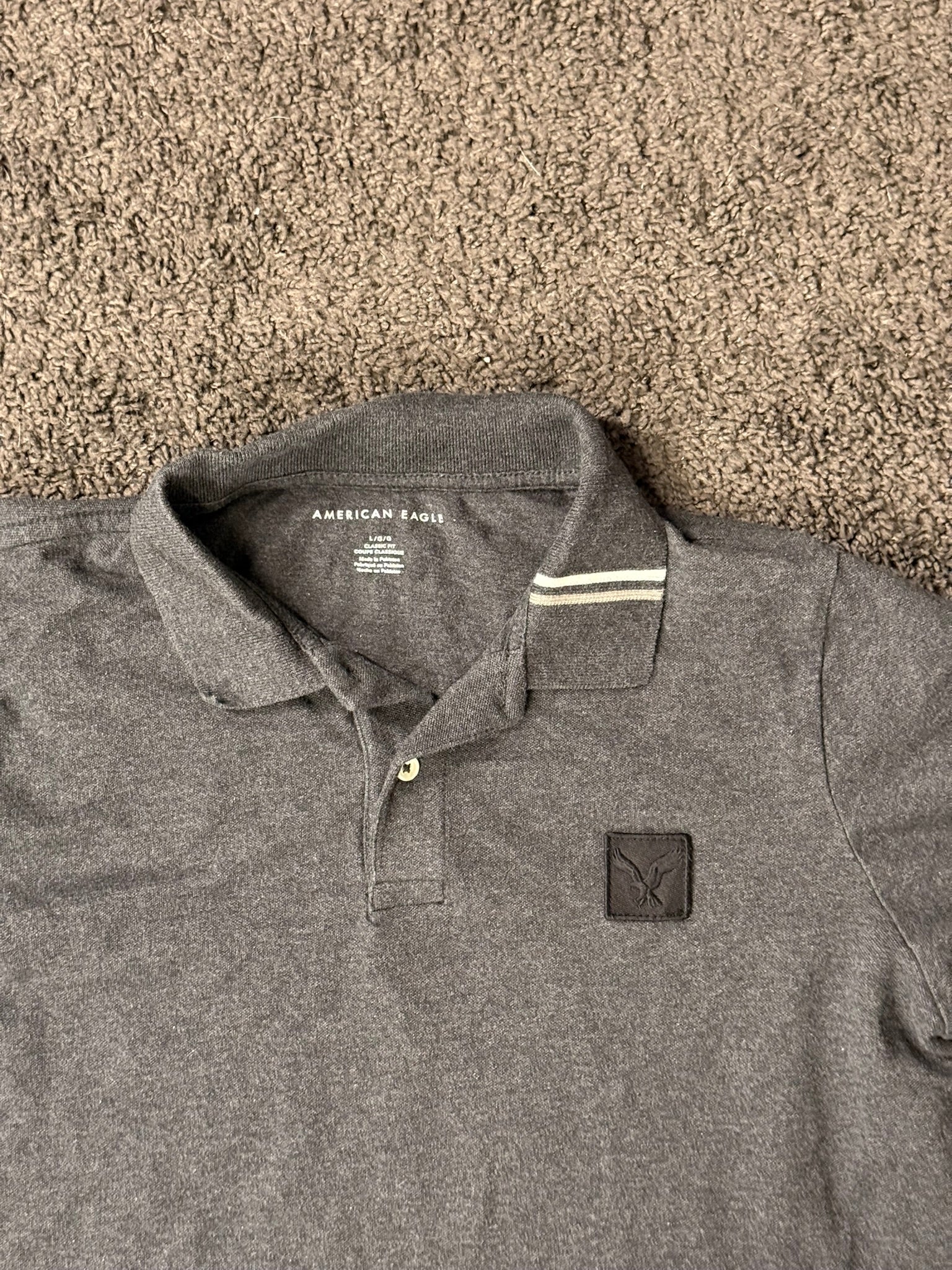 American Eagle Polo Shirt Grau