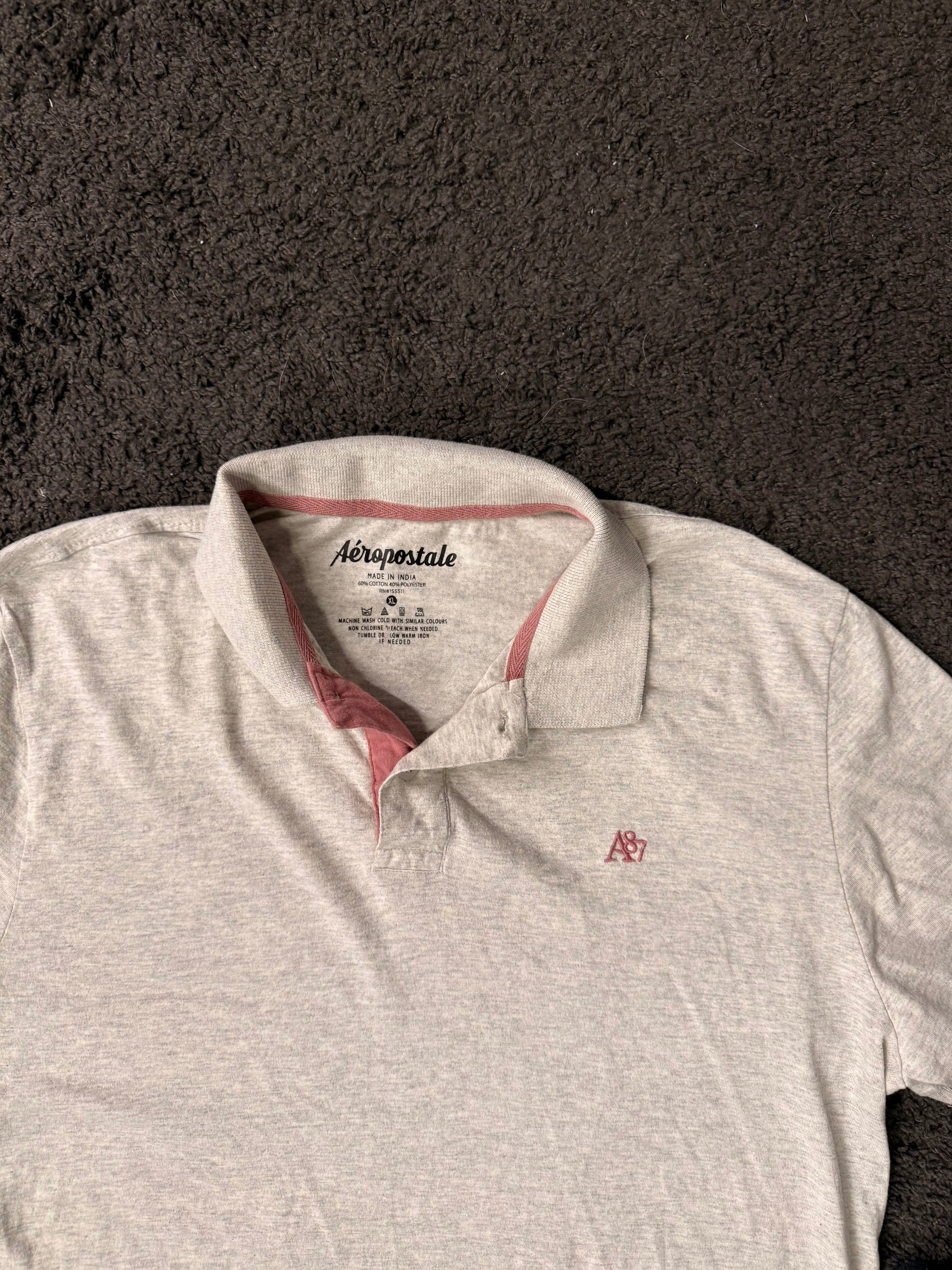 Aeropostale Men's Grey Polo-shirts