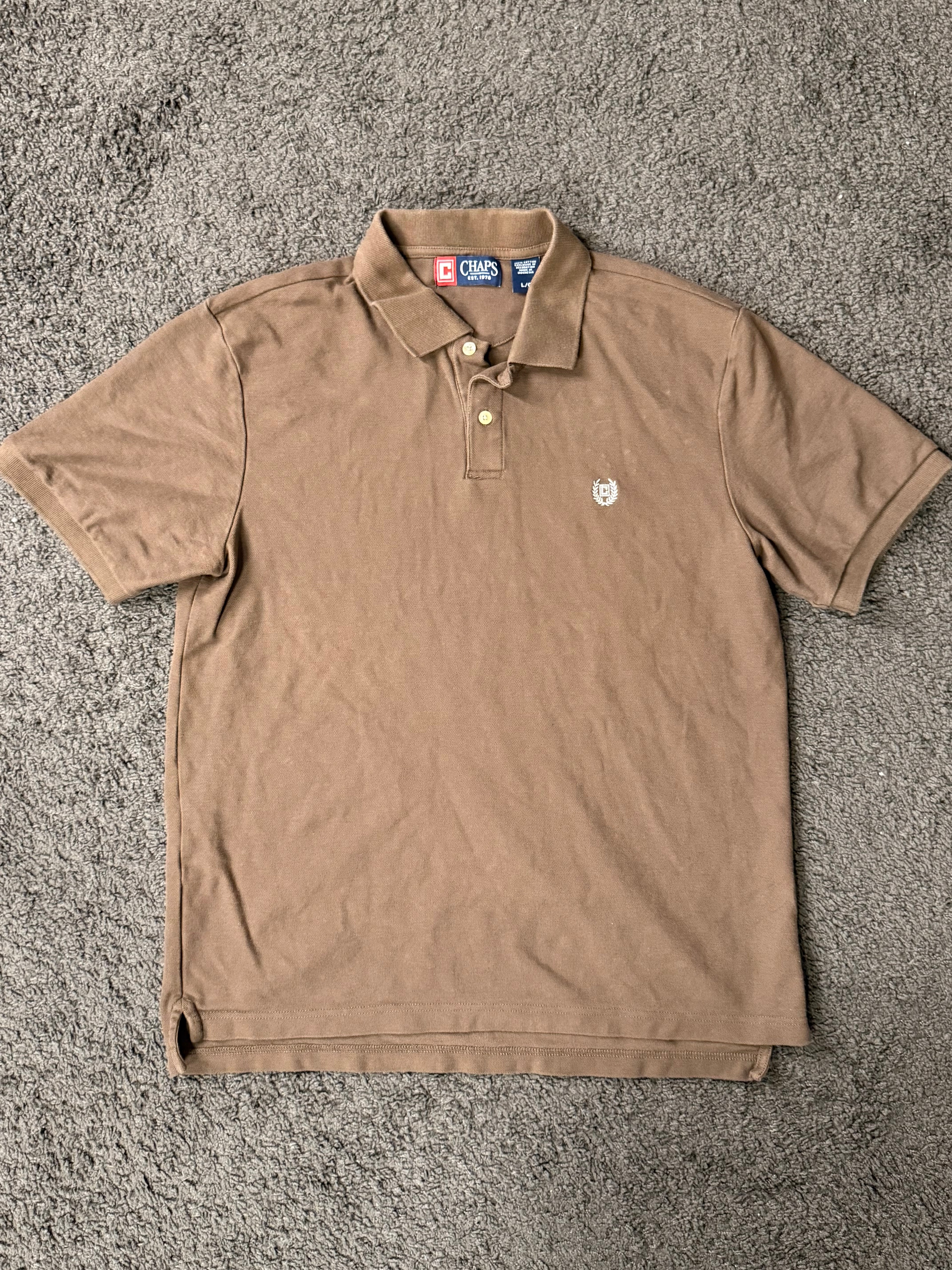 Nautica Men's Brown and Tan Polo-shirts