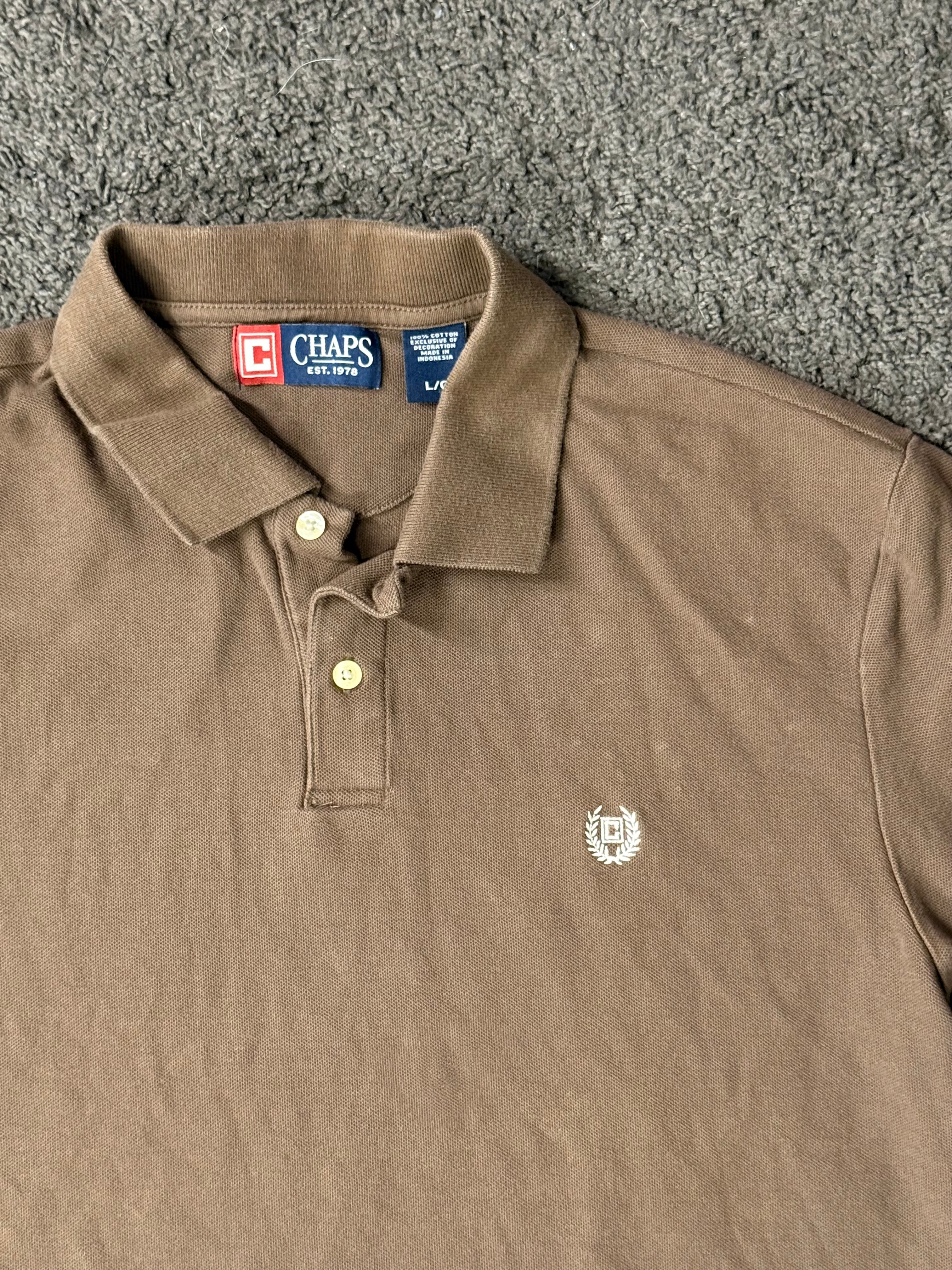 Nautica Men's Brown and Tan Polo-shirts