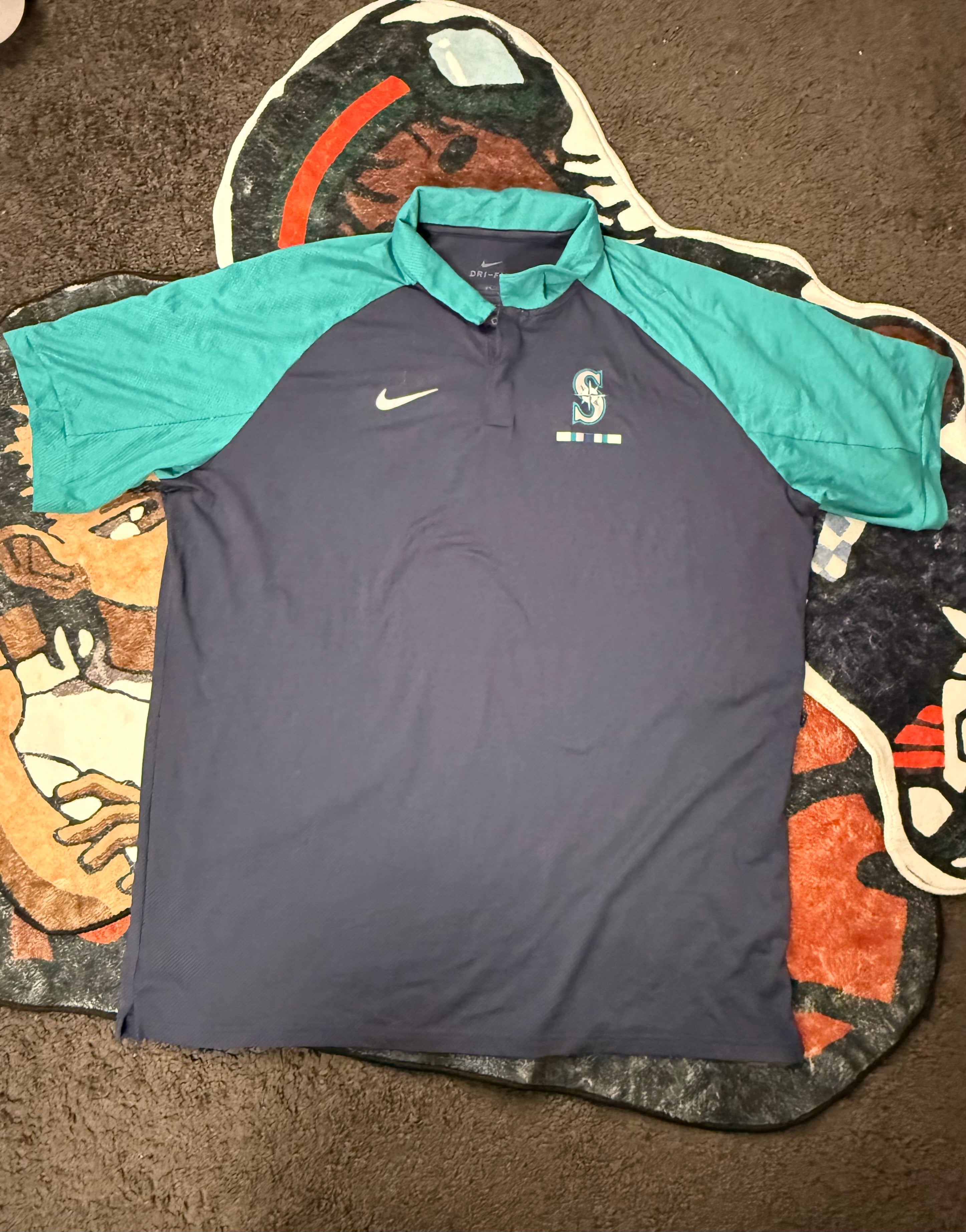 Nike Men's Navy and Blue Polo-shirts