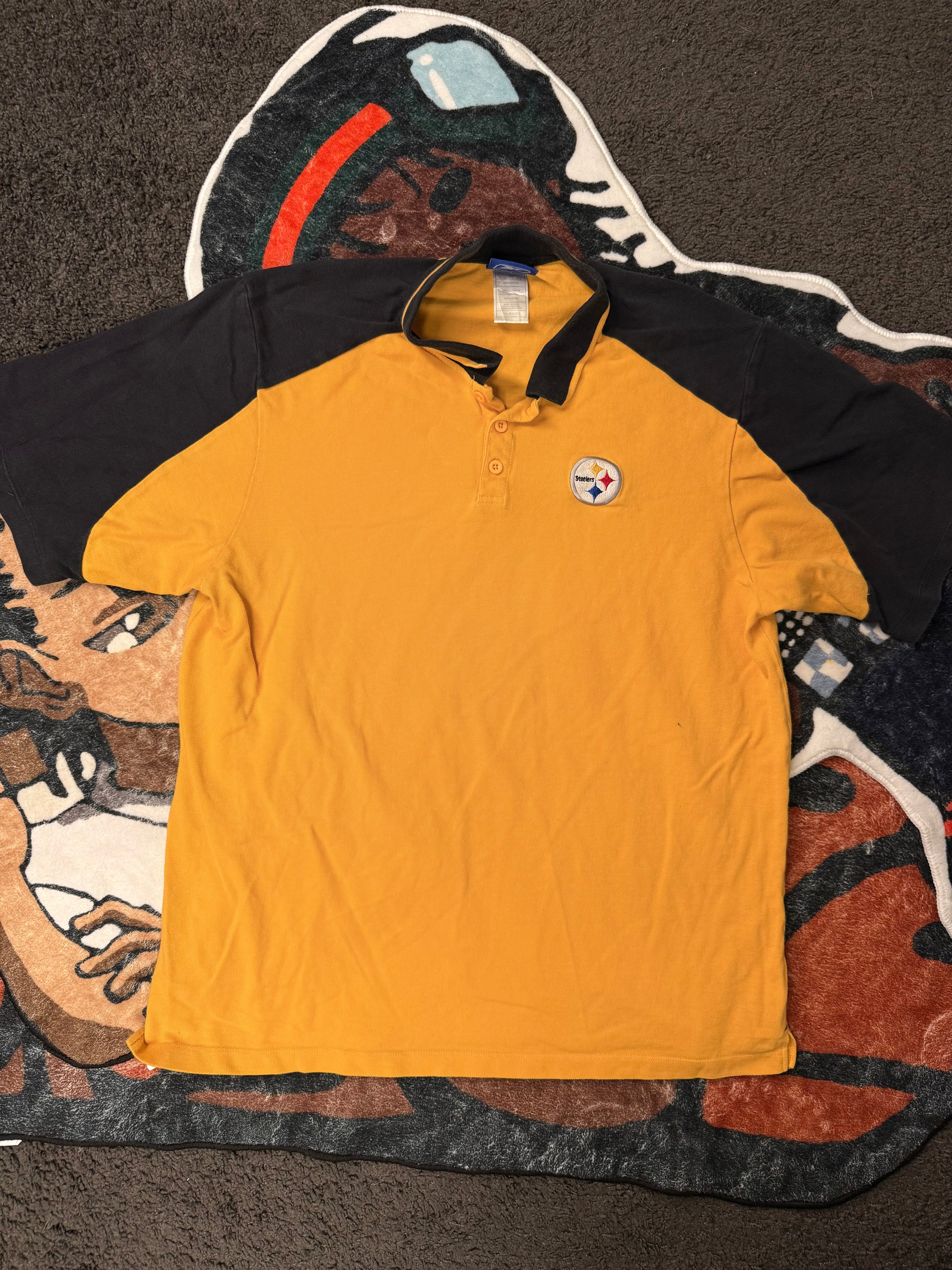 NFL Men's Yellow and Orange Polo-shirts