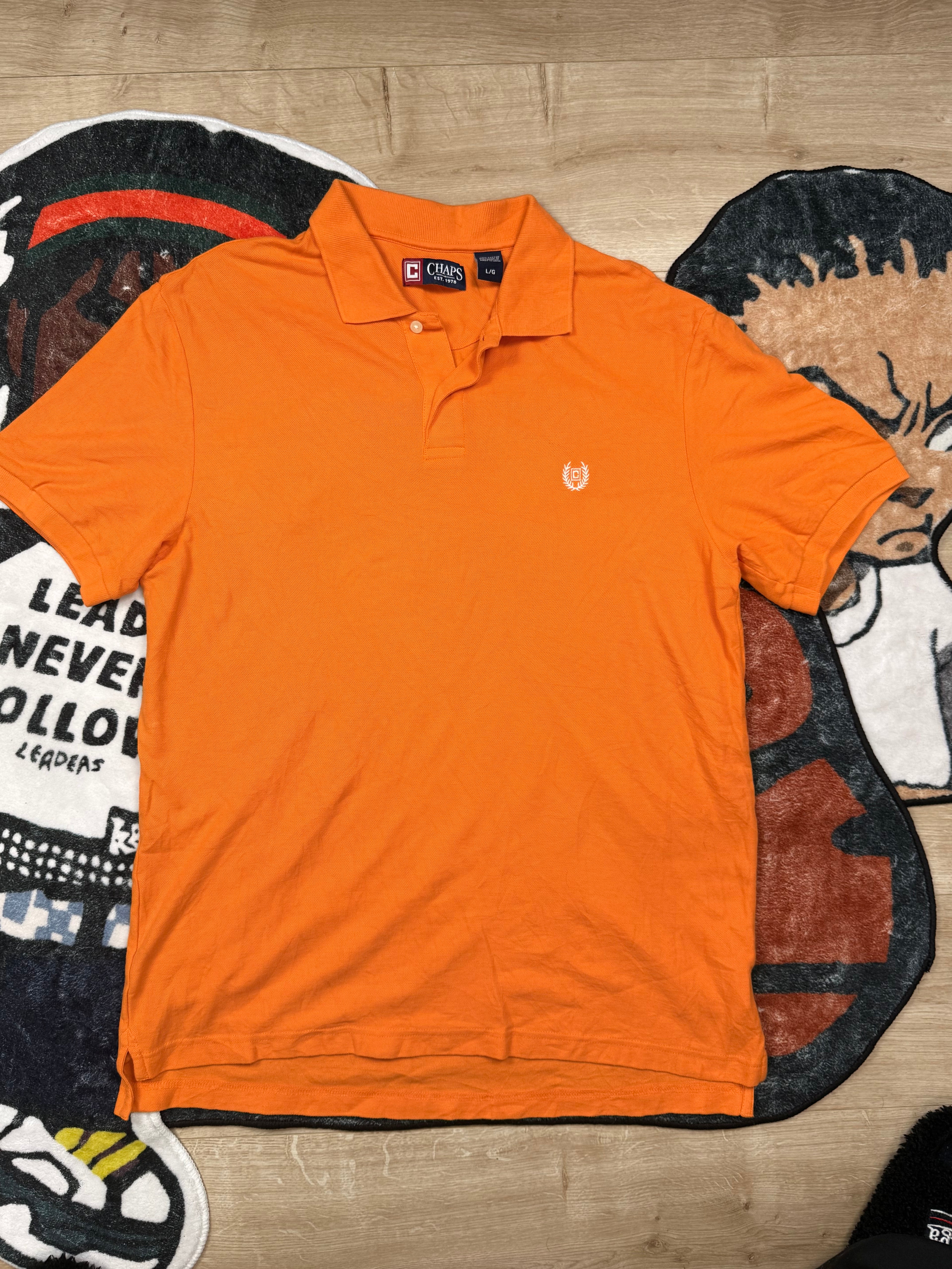 Chaps Men's Orange Polo-shirt
