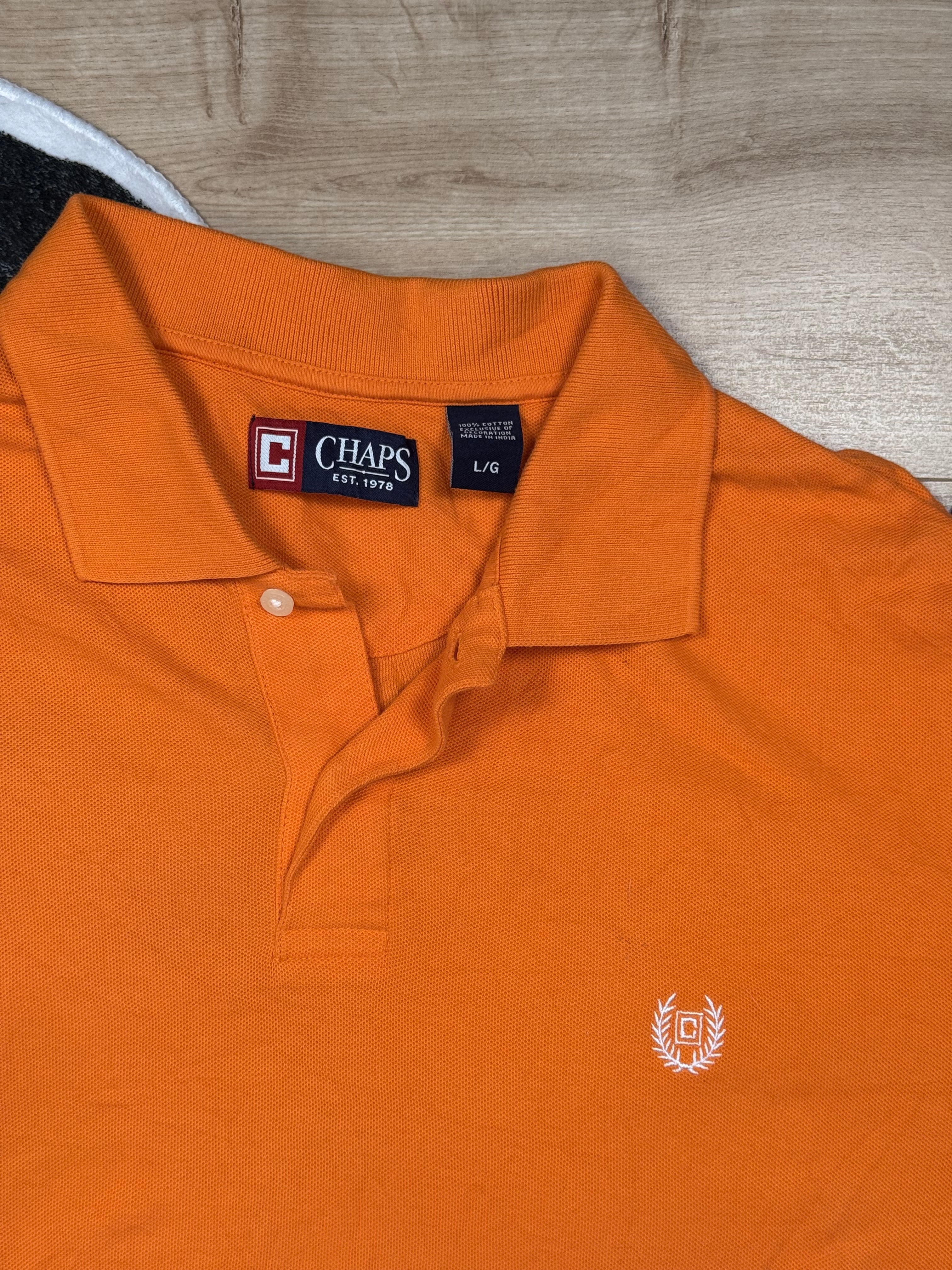 Chaps Men's Orange Polo-shirt