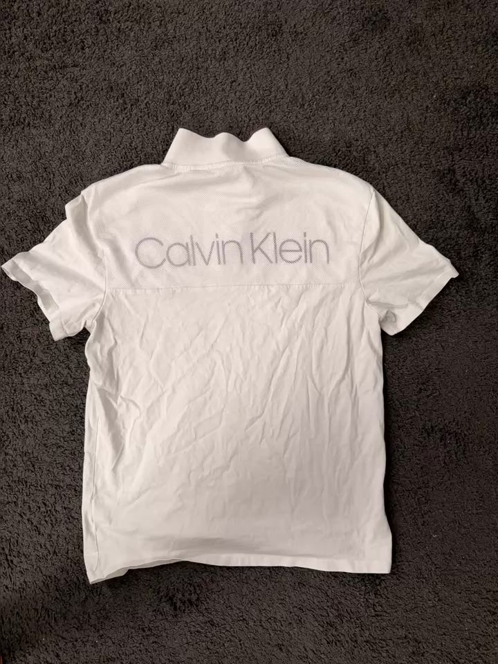 Calvin Klein Polo Shirt Weiss mit Backlogo